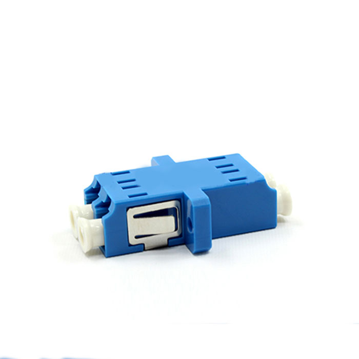 LC Single Mode Double Core Integrated Type Azul Fiber Optic Adapter